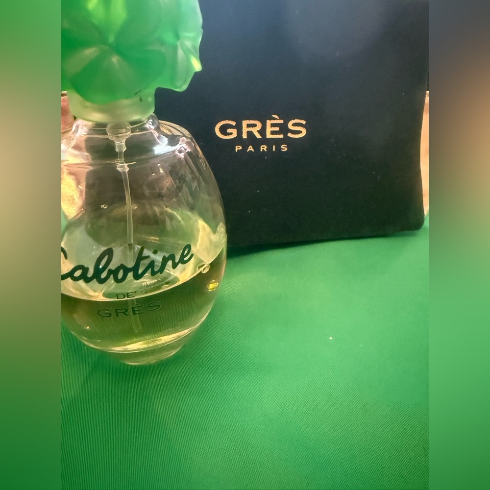 Grès Cabotine Perfume with Green Cap 40% full  ( 100 ml bottle)
